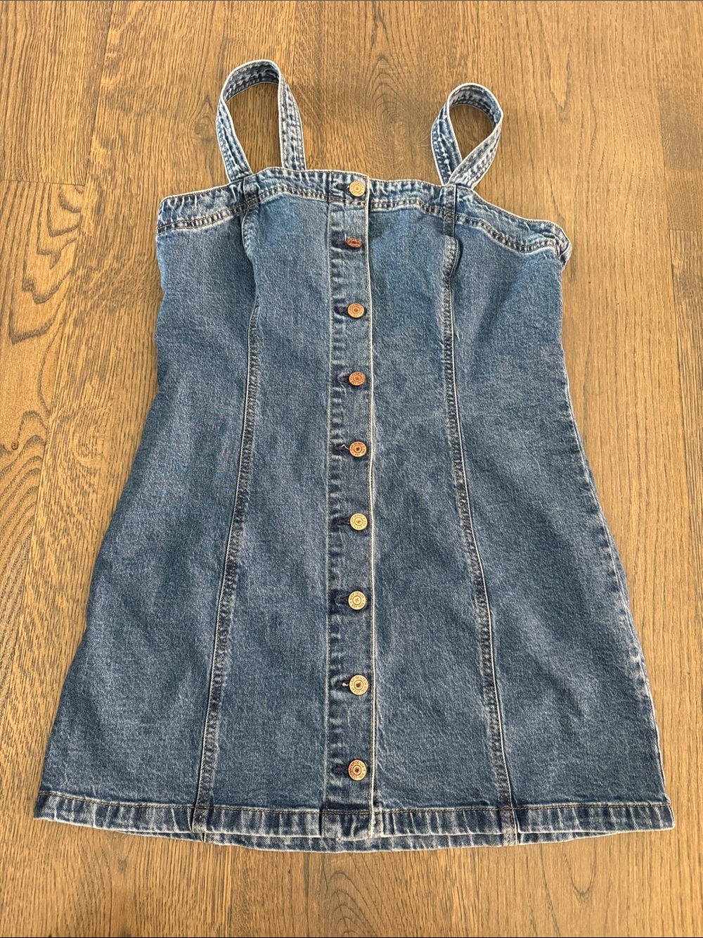 GAP Denim Button-Front Sundress - Blue